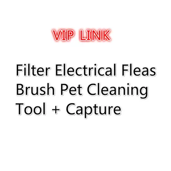 

Electric Head Lice Removal Physical Head Lice Treatment Electrical Fleas Brush Comb Pet Cleaning Tool + 4 Capture Filter