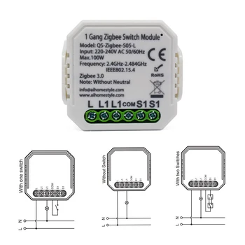 

Tuya Smart Life Smart Solution Zigbee-S05-LN Zero Fire On-Off Switch Work With Alexa Google Home Smart Home Product