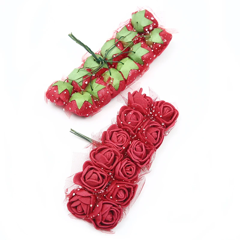 144 шт./лот, искусственные цветы из пенопласта в форме розы, искусственные цветы «сделай сам», Свадебный венок для скрапбукинга, украшение для дома, подарок на день Святого Валентина