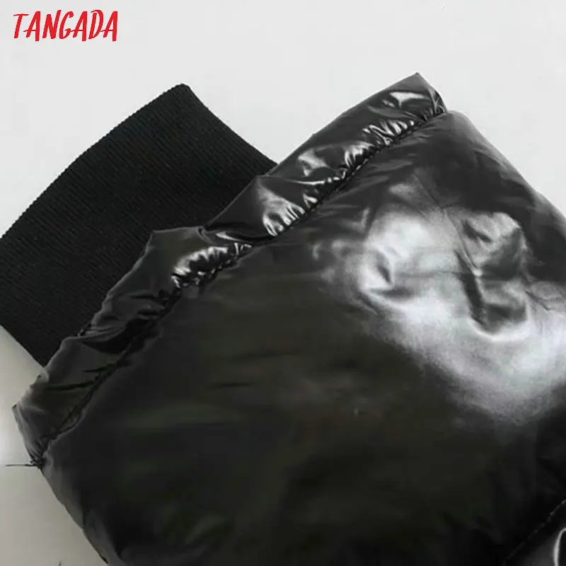Tangada Женские однотонные черные длинные парки большого размера Водонепроницаемые толстые женские теплые зимние пальто с длинным рукавом 4M121