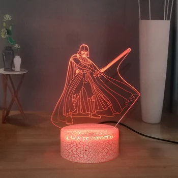 

Star Wars Black Knight Desk Lamp Darth Vader take Lightsaber LED Night Light USB Touch Jedi Knight Table Lamp Bedroom Night Lamp