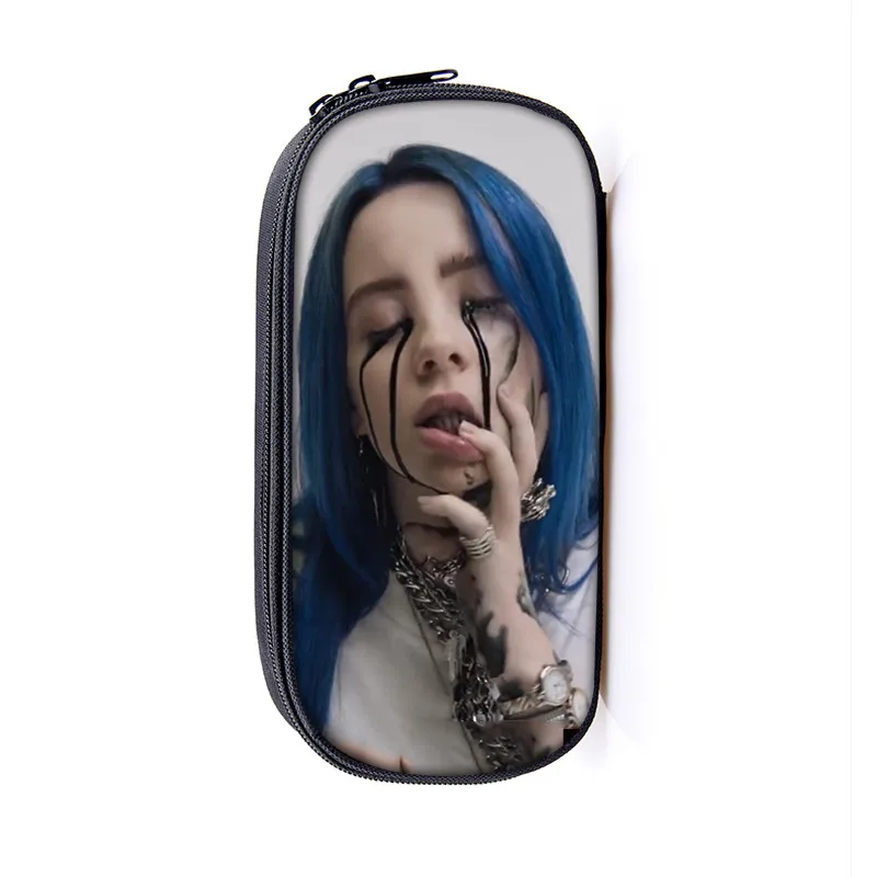 Косметичка Billie Eilish, чехол для карандашей s BE, женские косметички, сумка для девочек-подростков, футляр для карандашей, чехол bille elish, школьные принадлежности - Цвет: 4