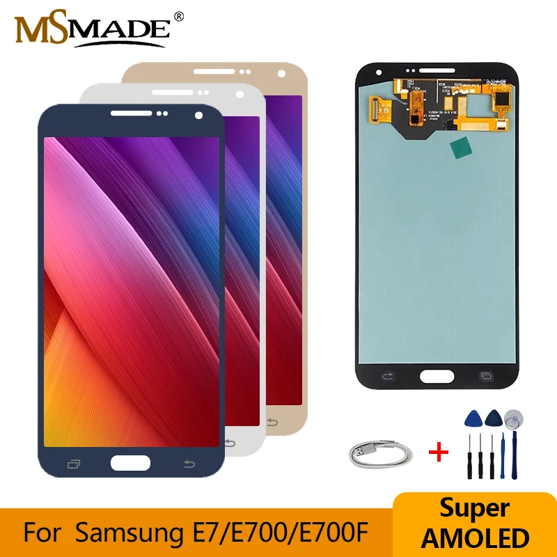 Супер AMOLED ЖК-экран для samsung Galaxy E700 E700F E700H E700M ЖК-дисплей сенсорный экран дигитайзер сборка Замена