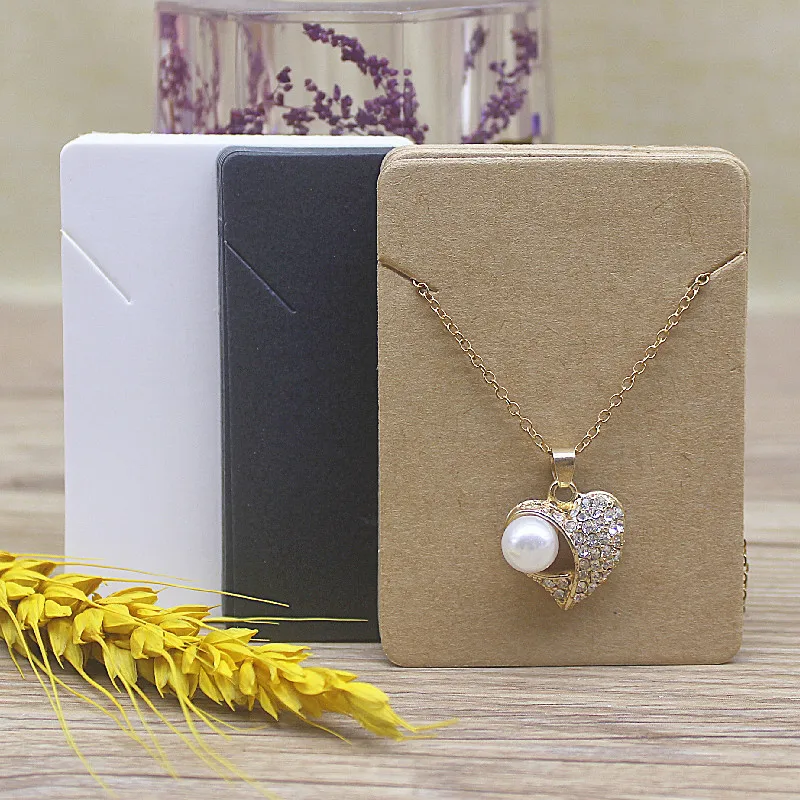 50Pcs 5*6.5cm wholesale Jewelry Display Card Accessories Earring Cards kraft white blank Jewelry drop earring package Card