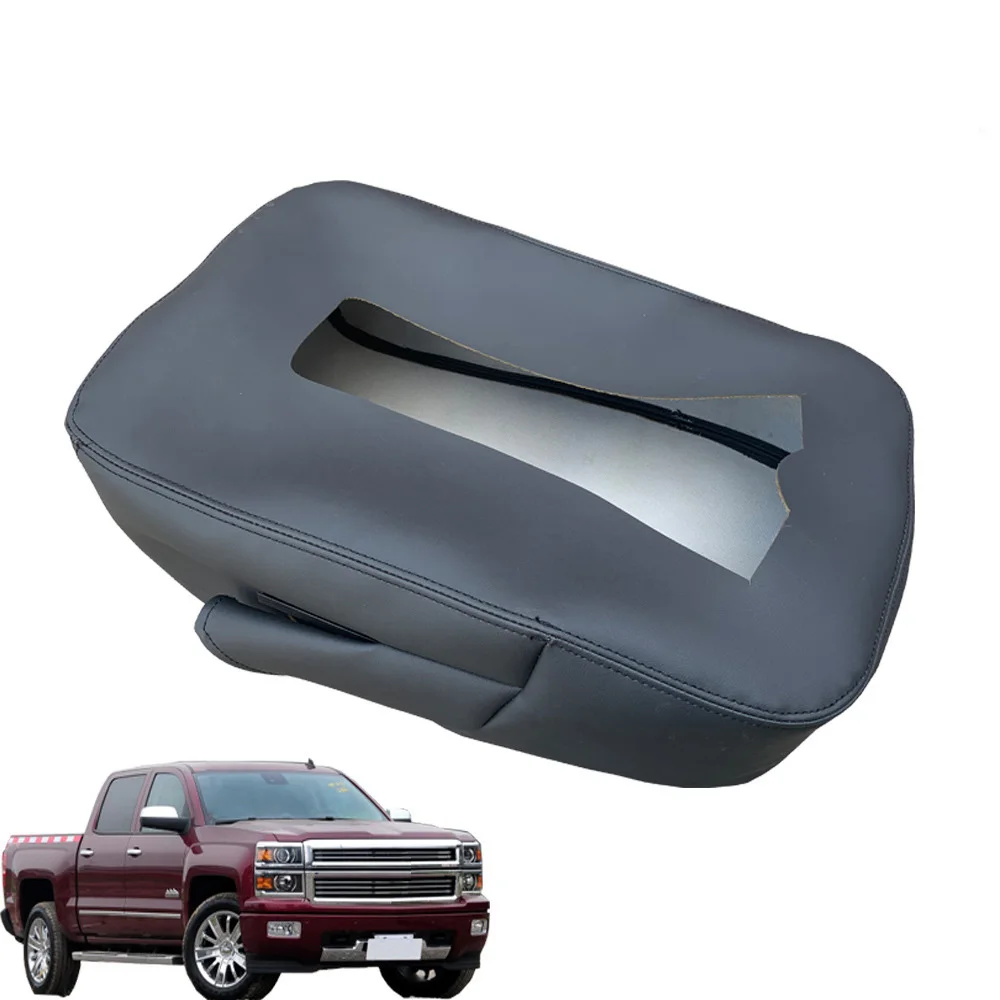 Кожаный подлокотник консоль Крышка верхняя крышка для Silverado Tahoe Sierra 07-14 черный абсолютно и высокое качество