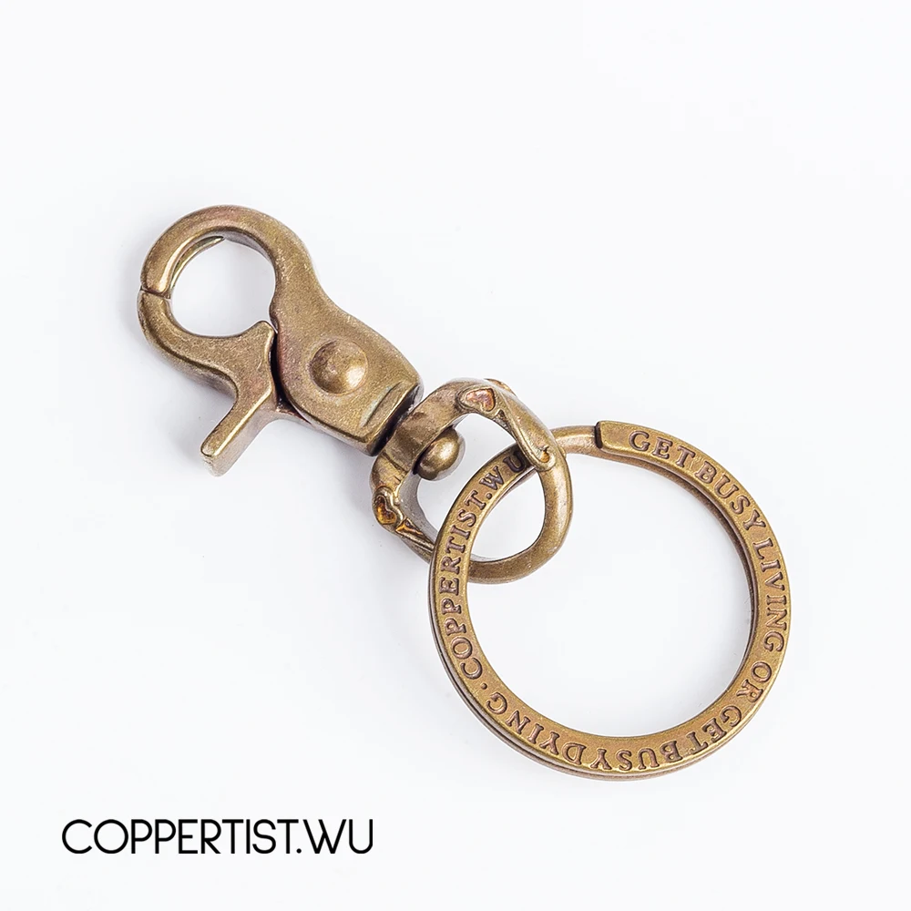 Coppertist. wu Бронзовый узор карабин Омаров застежки Поворотный коготь крюк брелок подвеска