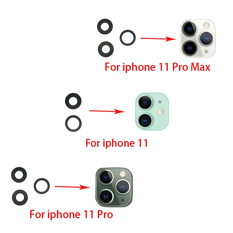 10 шт./лот, камера Стекло Объектив задняя камера стекло объектив для Iphone 11 Pro Max с клеем Замена Ремонт Запасные части