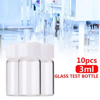 

10pcs/Set Screw Cap Glass Sample Container Glass Vials Glass Container Safe Seed Laboratory Biomedical Cheap Convenient