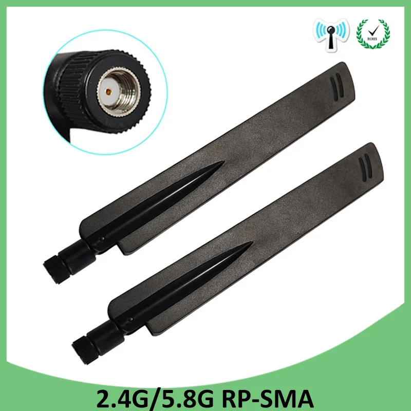 20 шт 2,4 ГГц 5 ГГц 5,8 ГГц Антенна 8dBi RP-SMA разъем двухдиапазонный 2,4G 5G 5,8G wifi антенна SMA женский беспроводной маршрутизатор