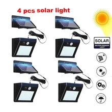 2/4pcs 100/56/30 LED Waterproof Solar Buitenlamp Outdoor Lamp Motion Sensor Detector Wall Light Path Garage Patio Lighting Secur