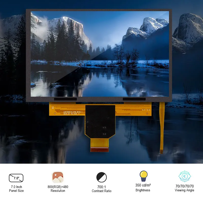 

7 Inch Original SAMSUNG LCD Screen TFT 800x480 Lcd Module Display LMS700KF23 For Industrial Use 350 Nits