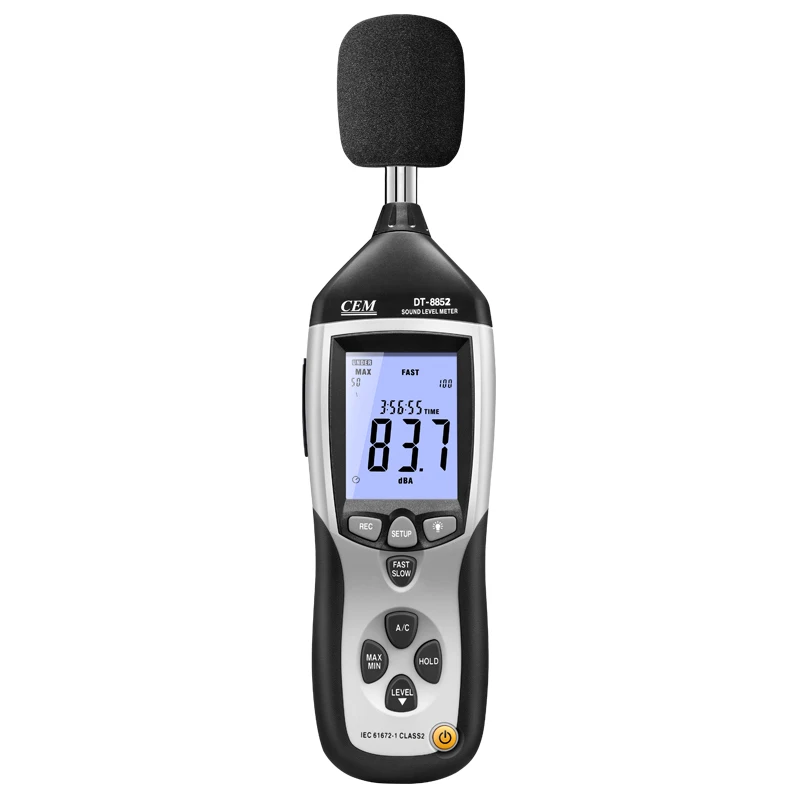 DT-8852 Professional Analog Decibel USB AC/DC Output 130db Digital Sound Level Meter With Datalogger Noise DB Meter Microphone