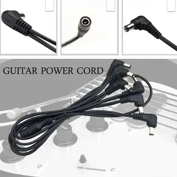 

Instrument Cable Guitar Pedal Power Branch Line Bass Adapter Plug Black Metal Core Durable Guitar Power Cord Portable
