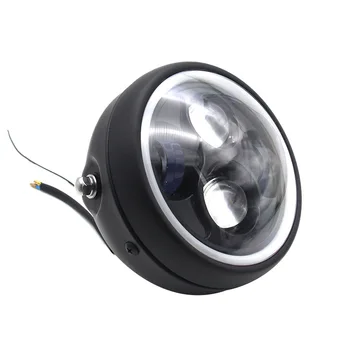 

1X Black Chrome 5.75 inch Hid Led Headlight High/Low Beam 5 3/4 inch Front Driving Head Light Headlight For Motor Project