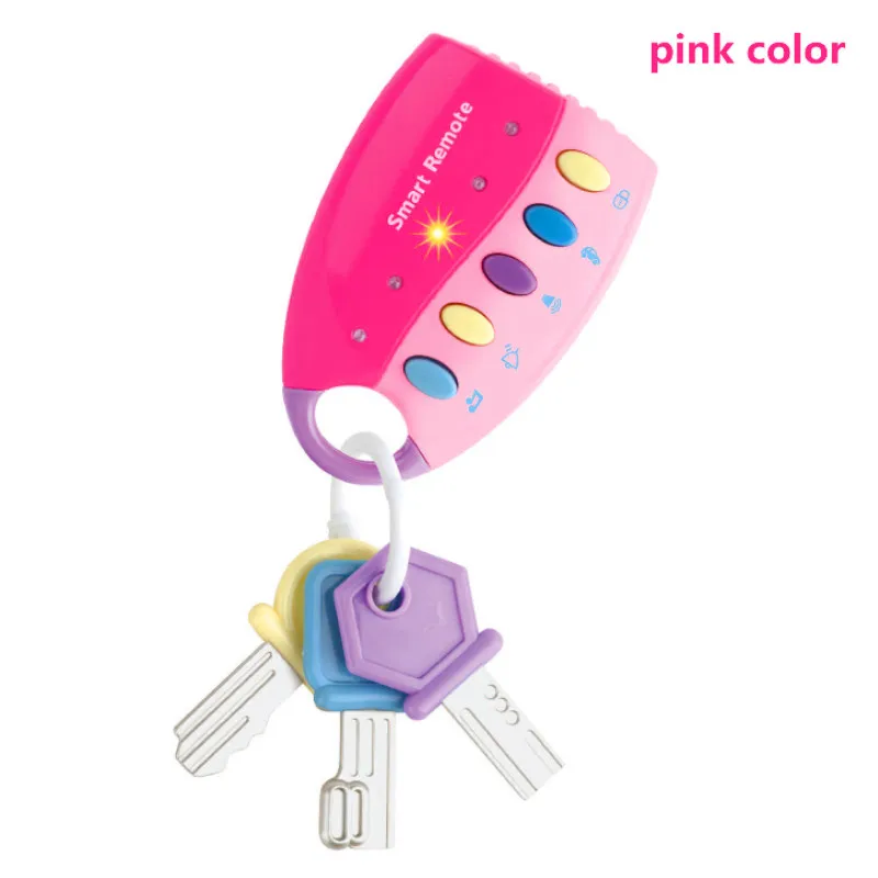 Pink Детская игрушка музыкальный автомобиль игрушка-ключ умный пульт дистанционного управления автомобиль голоса ролевые игры обучающая игрушка Дети - Цвет: Pink