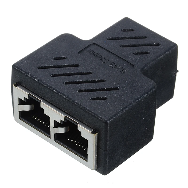 RJ45 Сплиттер Адаптер 1-2 двойной женский порт LAN Ethernet сетевой сплиттер адаптер для компьютера разъем
