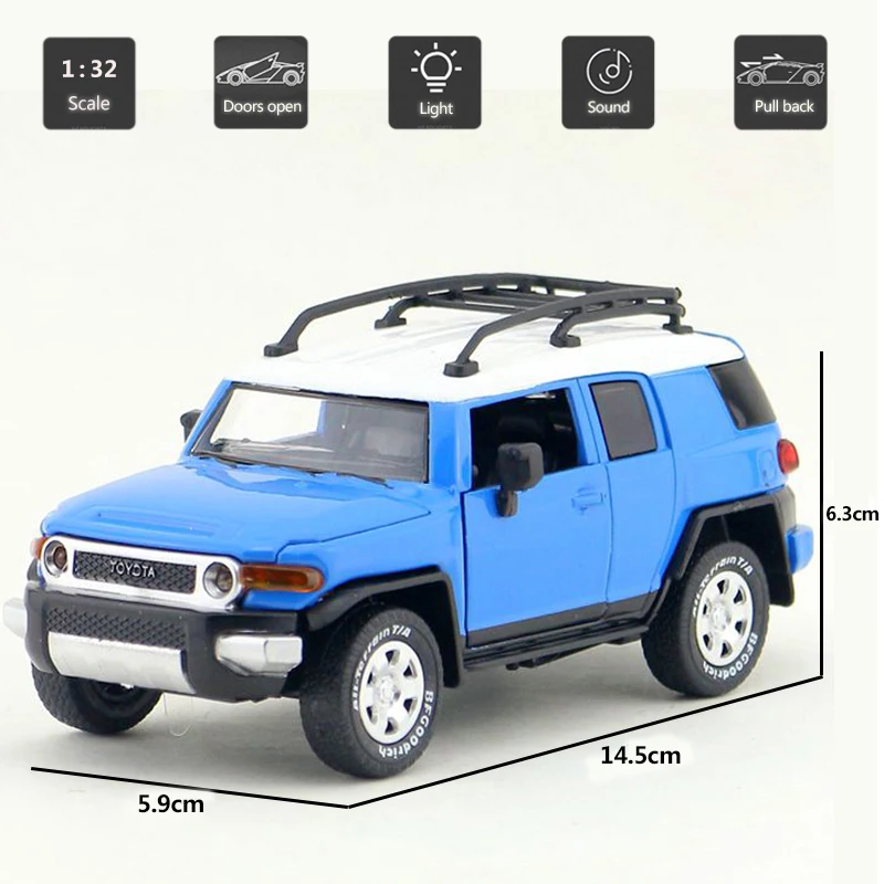 HOMMAT 1 \ 32 Toyota FJ Cruiser SUV внедорожник внедорожная модель автомобиля 1:32 литья под давлением и игрушечные транспортные средства сплав металлический игрушечный автомобиль модель игрушки для детей