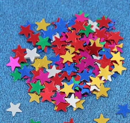4 Stars/Laser sequins/Christmas/15 grams Sequins PVC Flat for DIY Card Making Craft Color Collection - Цвет: 4