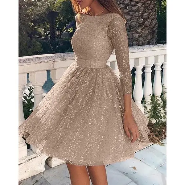Свадебное онлайн-шоппинг с длинным рукавом розовое элегантное мини-платье размера плюс сексуальное летнее платье женские вечерние платья ночная женская одежда