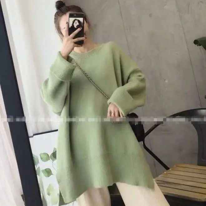 Sweater-G Одежда для беременных осенний костюм осенний и зимний вязаный свитер свободные штаны для беременных Модный комплект из двух предметов для мамы - Цвет: Sweater-G