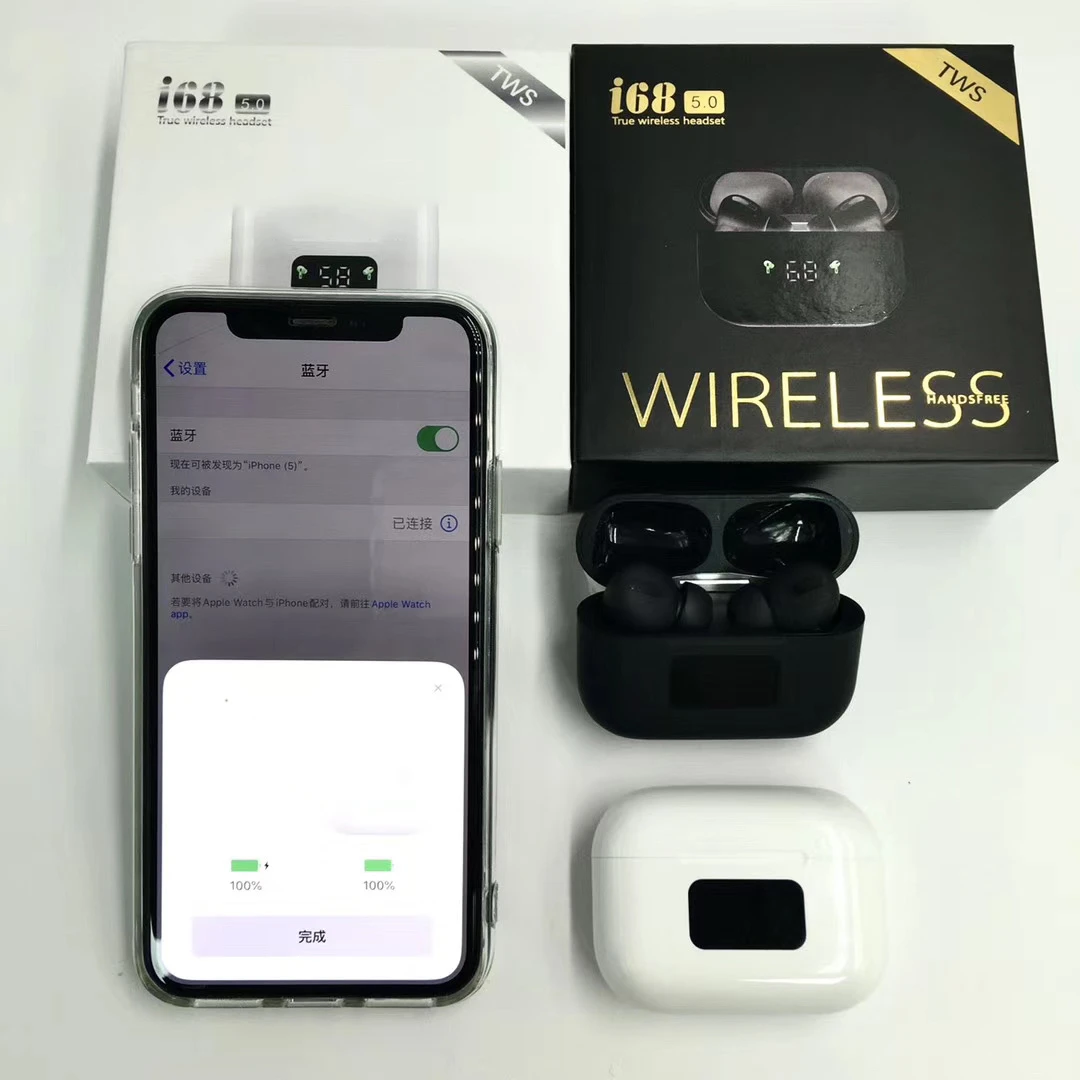 Новые беспроводные наушники i68 tws Air pro 3 TWS Bluetooth 5 0 Hifi гарнитура Pk i90000 max i300000 i900000