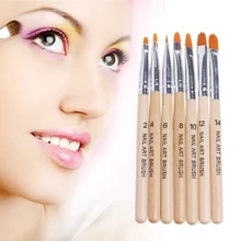 7 шт для нейл-арта лайнер для рисования Ручка 3D Советы DIY Кисти для УФ-геля Набор для рисования цветок линия сетка французский дизайн Маникюрный Инструмент