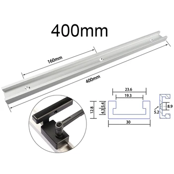 

300/400/500/600mm T-track T-slot Miter Track Jig Fixture Woodworking Tool Sets