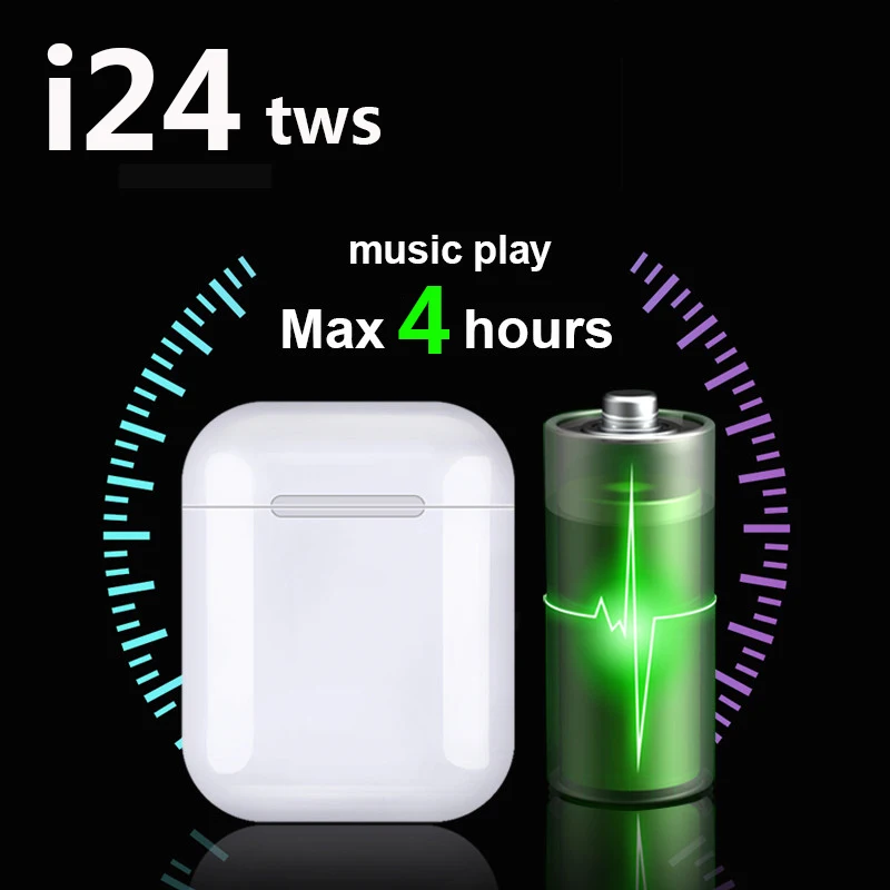 I24 tws bluetooth наушники Беспроводная гарнитура с сенсорным управлением Aire 1:1 Реплика всплывающие наушники спортивные наушники для всех телефонов