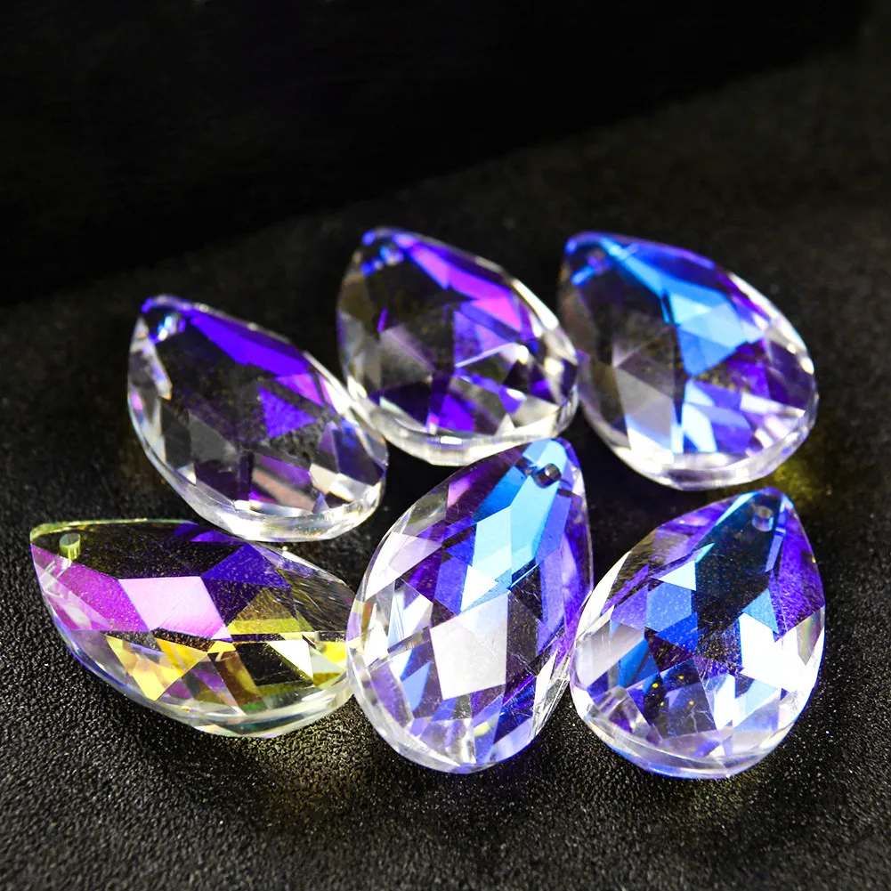 5PCS 37mm AB Color Angel Tears Crystal Prism Chandelier Crystals Part Suncatcher Rainbow Hanging Home Decor Lighting Accessories | Освещение