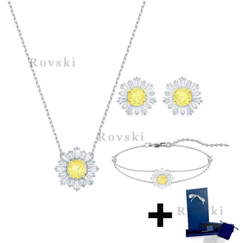 

High Quality Original SWA SUNSHINE 5459588 5459591 5459594 Necklace Bracelet Earrings Original Logo Box Set Woman Jewelry Gift