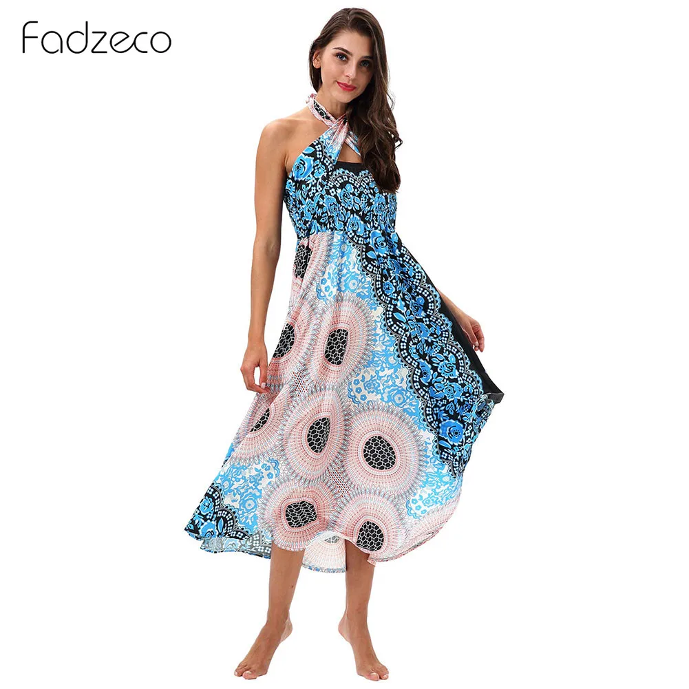 Fadzeco африканская одежда для женщин модное богемное сексуальное платье на