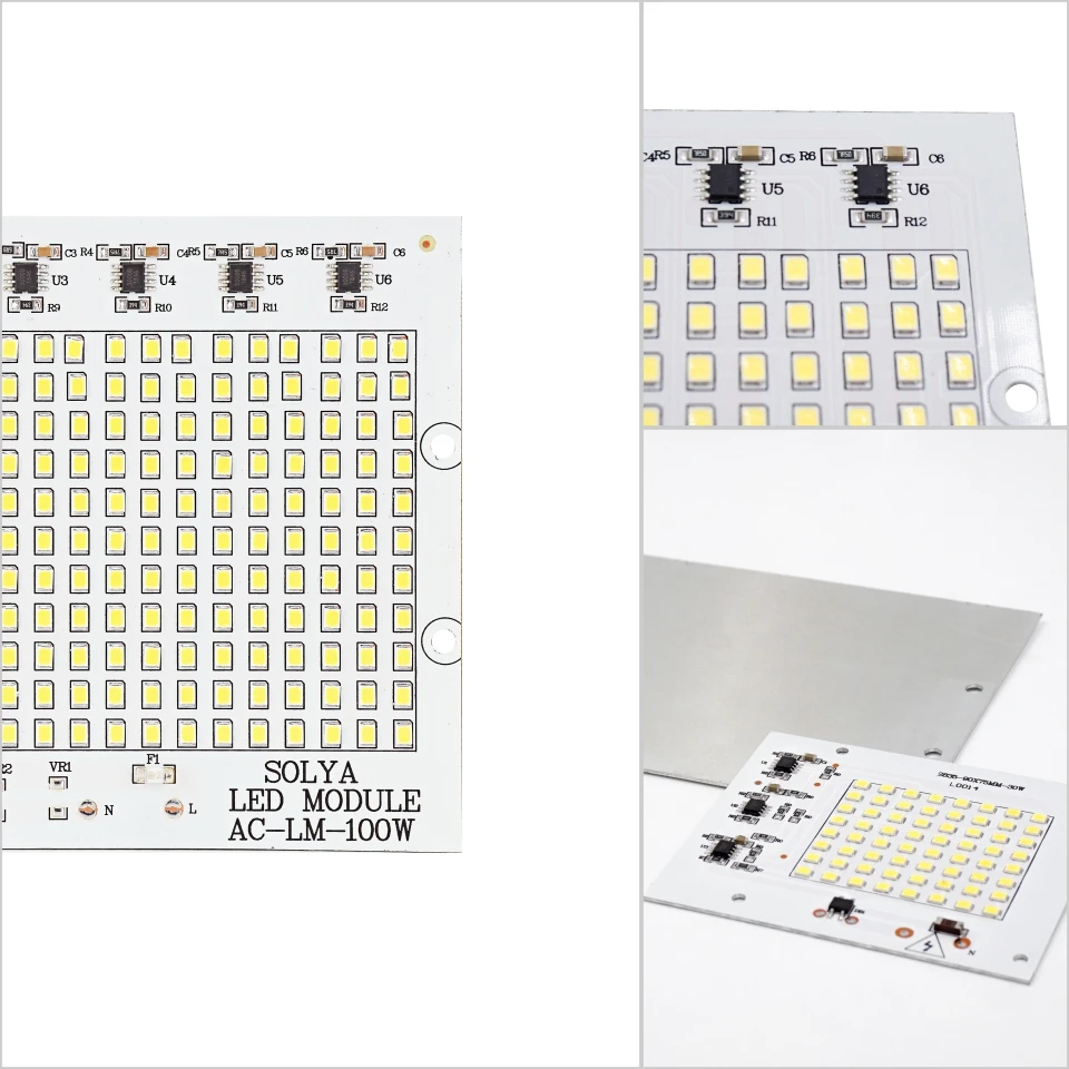 Светодиодный чип SMD2835 с бусинами, умный IC 220 В вход 10 Вт 20 Вт 30 Вт 50 Вт 100 Вт, сделай сам, для наружного прожектора, прожектор, холодный белый, теплый белый
