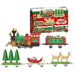 Классический набор игрушек-поезд Рождественский электрический игрушечный поезд набор для детей раннее образование игрушка для подарка