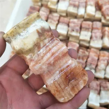 

1pc New Goods Natural Realistic Tri Color Calcite Stone Pork Crystal Stone For sale