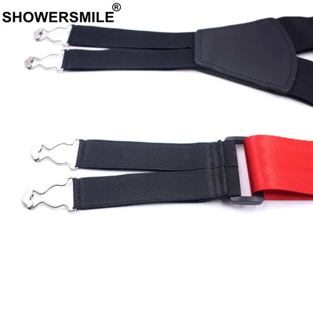 SHOWERSMILE широкие подтяжки 5 см мужские для брюк высокое качество размера плюс 6