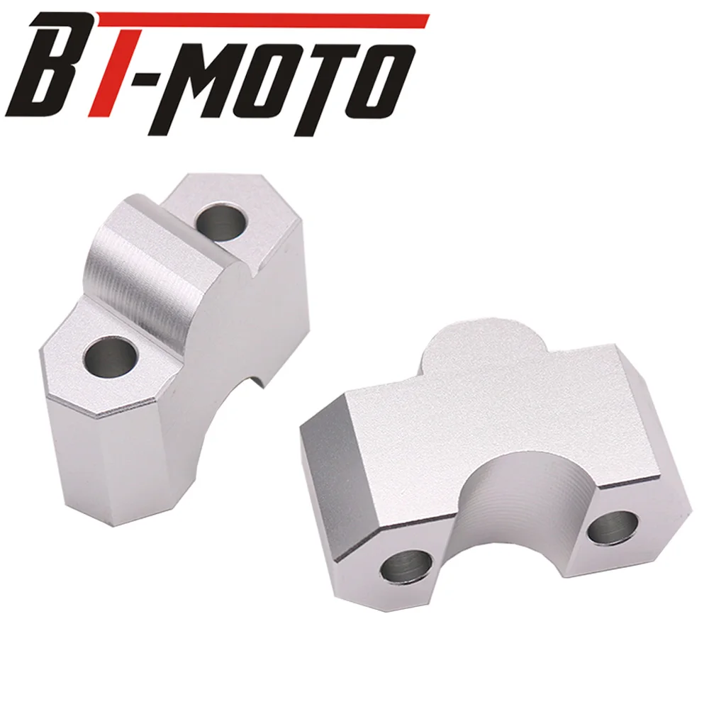 Руль мотоцикла стояк ручка бар крепление зажим адаптер для Kawasaki Z750 2004-2011 Z1000 2007 2008 2009 Z 750 1000 - Цвет: SILVER
