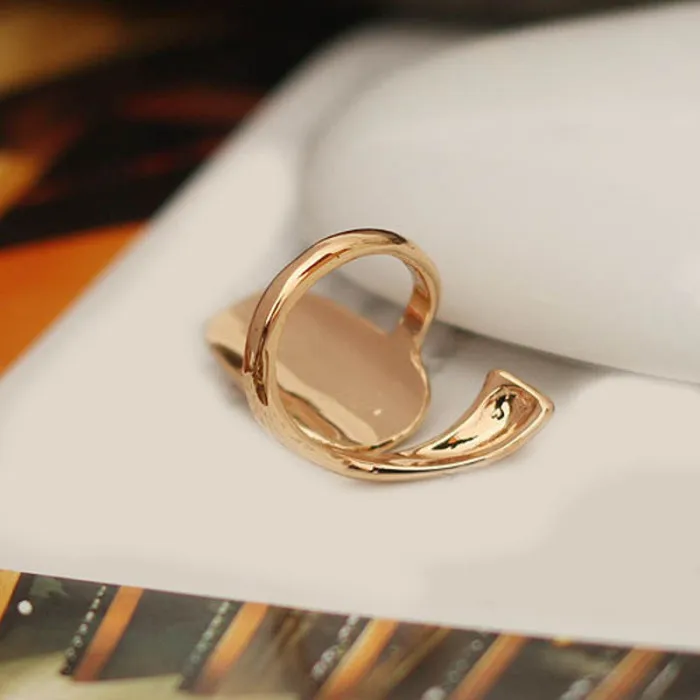 Fashion Punk Finger Nails Ring Summer Style Gold Silver Plated With Rhinestone Dragonfly Women Fine Jewelry V9-Drop
