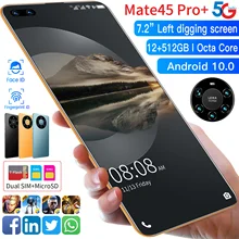 Version mondiale Mate45 Pro + Smartphone 7.2 pouces plein écran Octa Core 24MP + 48MP 8GB 256GB 4G LTE 5G réseau téléphone portable