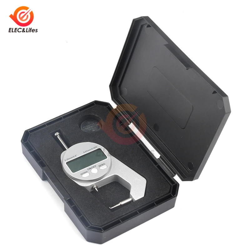 

Толщиномер цифровой из цинкового сплава, 0-10/20 мм