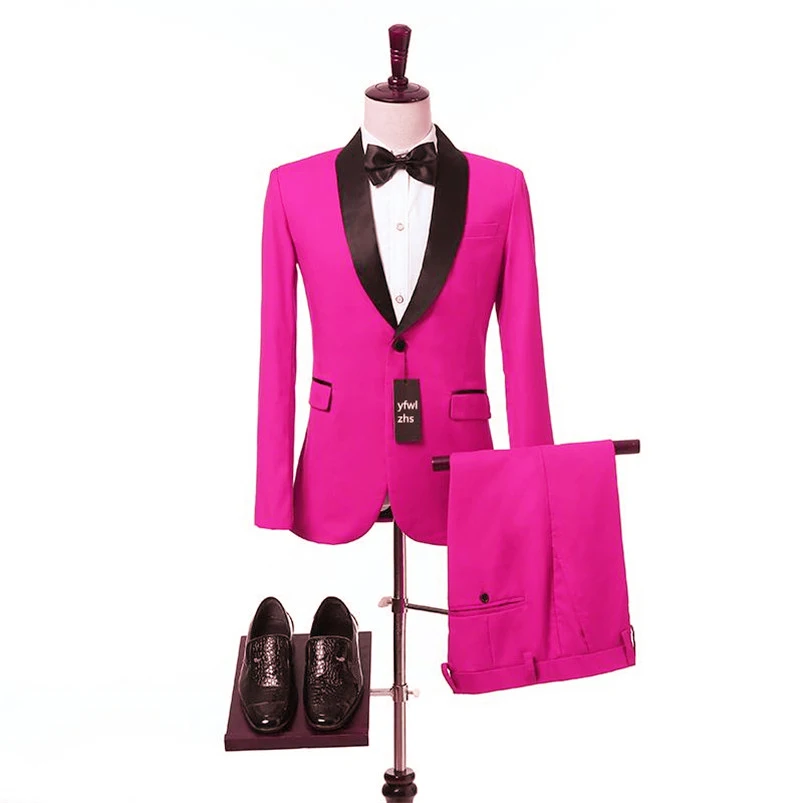 

Handsome Groomsmen Shawl Lapel Groom Tuxedos Wedding Dress Men Suits Blazer Prom Dinner (Jacket+Pants+Tie) K285