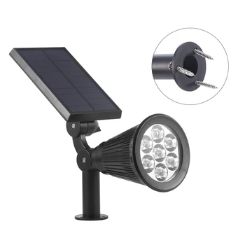 

Waterproof Solar Powered 4/7 LED Lamp Adjustable Solar Spotlight In-Ground IP65 Waterproof Landscape Wall Light Outdoor Lighting