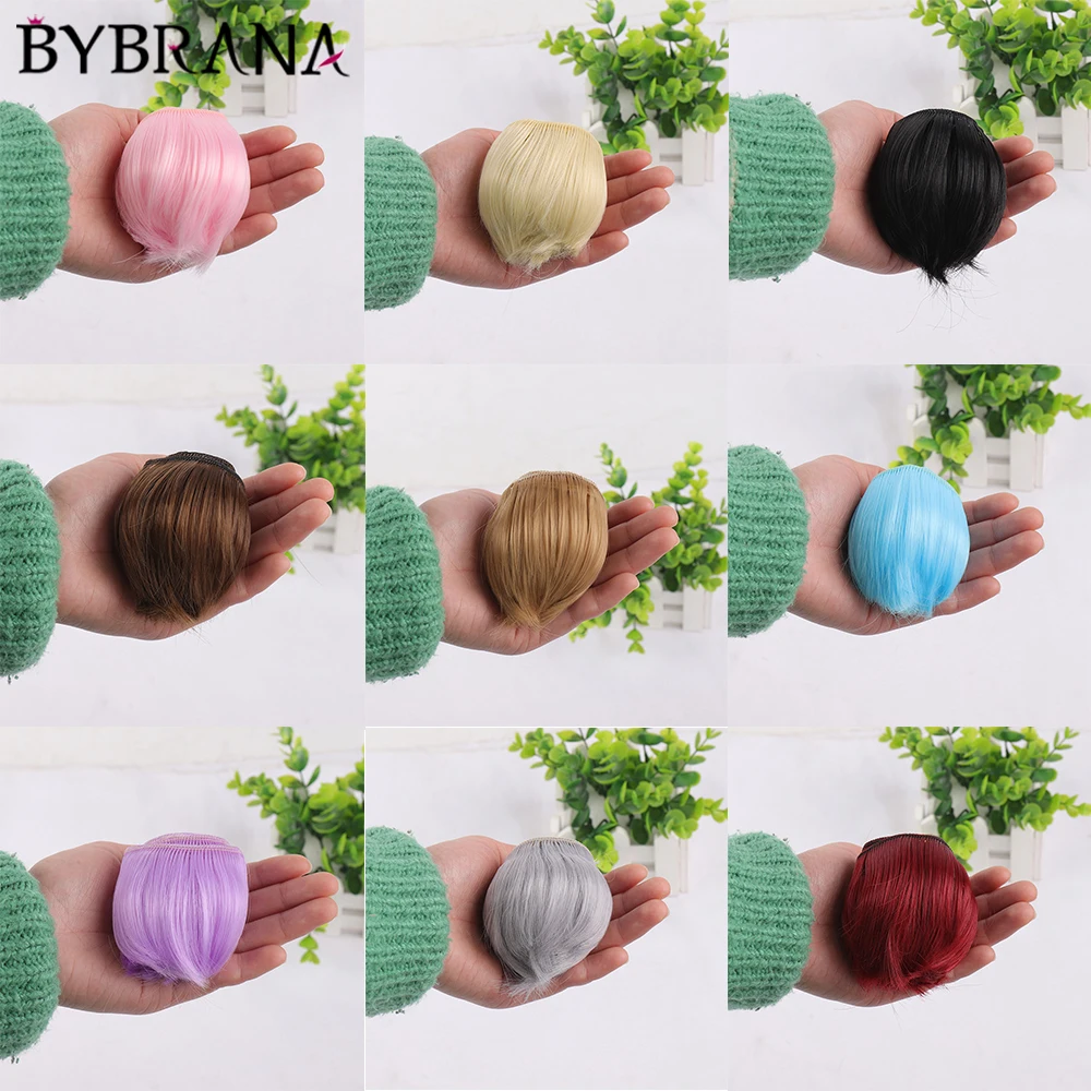 

Bybrana 5cm*100cm Brown Silver Pink Hair BJD WIG SD DIY WIG for Dolls
