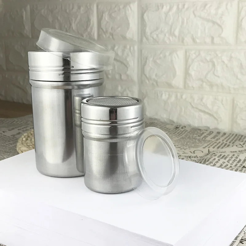 Cocoa Flour Supplies Portable Stainless Steel Icing Sugar Powder Coffee Sifter Cooking Tools Multifunction Chocolate Shaker 1Pcs
