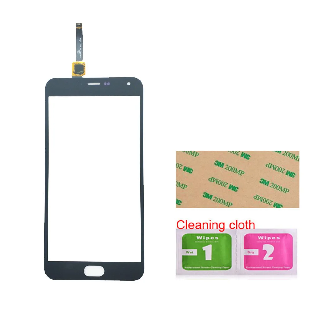 M2 Note Black 5,5 ''сенсорный экран для Meizu M2 Note MZ-m2 note для Meilian Note 2 Сенсорный экран дигитайзер сенсорная стеклянная панель Замена - Цвет: M2 Note Black