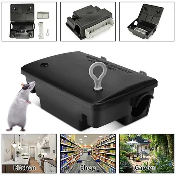 

Professional Home Rat Mouse Rodent Bait Block Trap Station Box Case with Key Rattenval Trampa para ratas BDF99