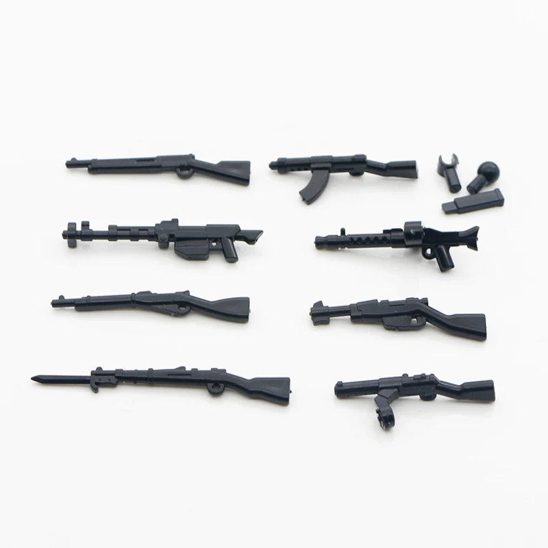 LegoINGlys Military Accessories Blocks WW2 Army Soldier Weapons Box Pack Bullet Radio Armor Mask Bricks Figure Parts Model Toys (6)