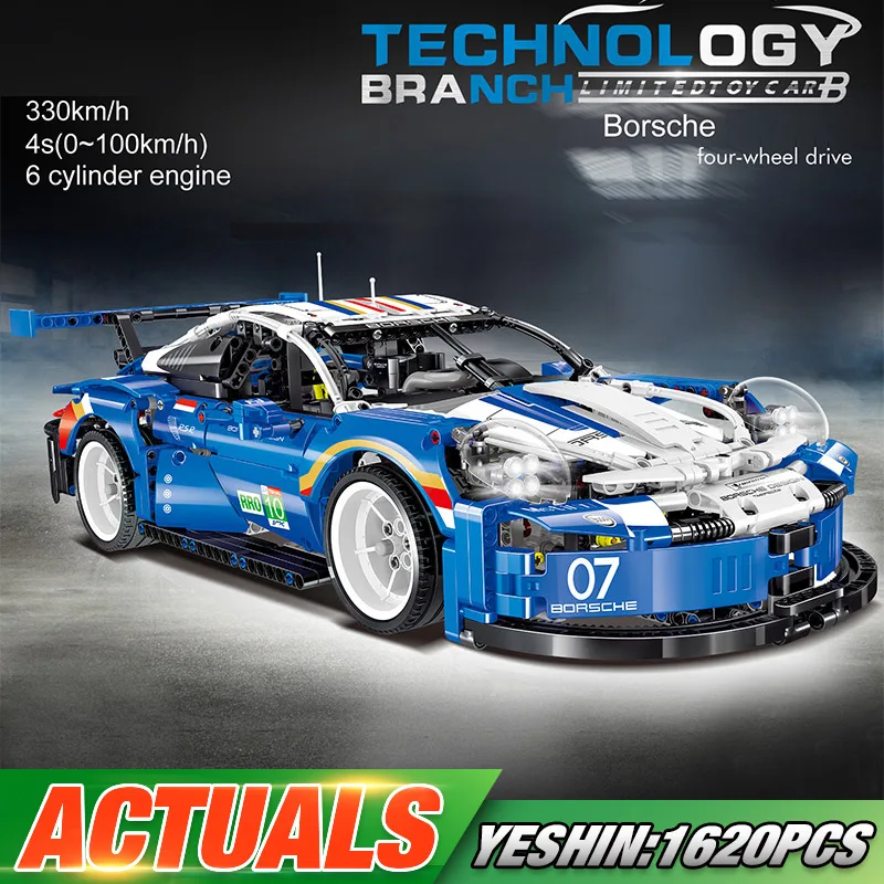 

Mini Legoing Blocks Technic Car The 42096 Blue RSR Speed Race Car Model Toys Assembly Kids Christmas Gifts 20097 Car Toys Bricks