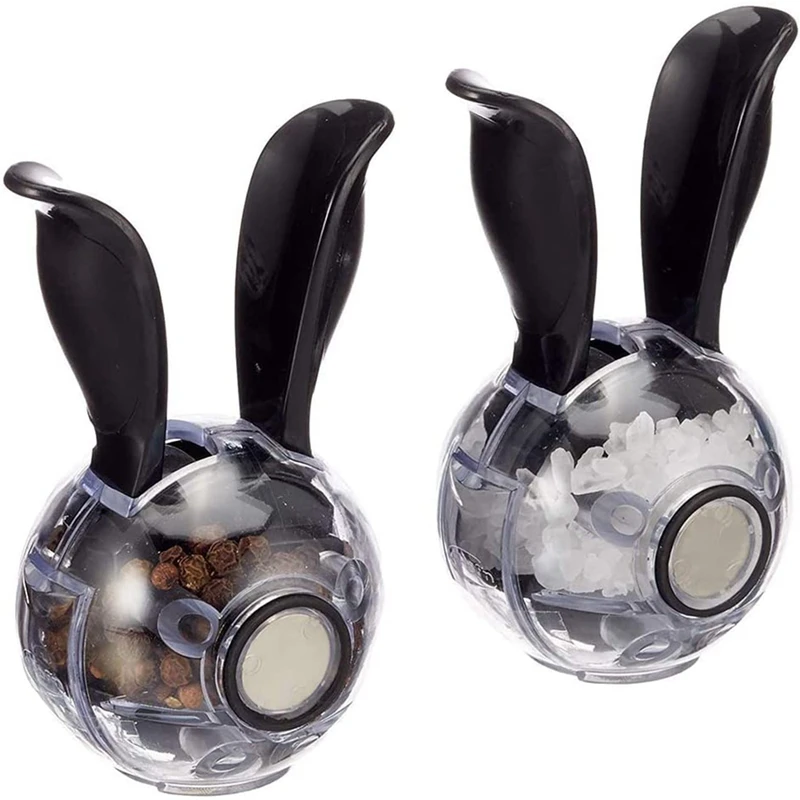 Salt And Pepper Grinder,Mini Manual Spice Grinder,Rabbit Ears Design Multifunctional Abrader For
