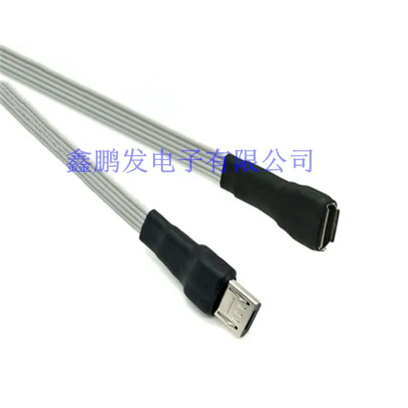 Micro USB 5pin Flat Cable Micro USB 2.0 Male Connector to 2.0 Male & Female Extension Cable 0.1m/0.2m/0.3m/0.5m/1m/2m usb aux adapter usb c b cable usb mini cable