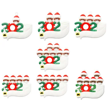 

DIY Christmas Decorations Family Doll Snowman Christmas Tree Pendant Signable Room Decoration 2020